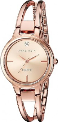 Anne Klein Womens Genuine Diamond Dial Bangle Watch