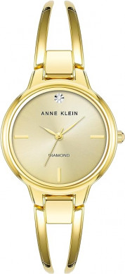 Anne Klein Womens Genuine Diamond Dial Bangle Watch