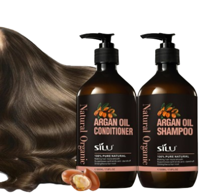 Silu Argan Oil Shampoo & Conditioner Pack (500ml+500ml) – Nourish, Hydrate & Revitalize Naturally