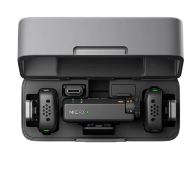 DJI Mic Mini (2 TX + 1 RX + Charging Case) – Original Wireless Microphone System for Clear Audio Recording