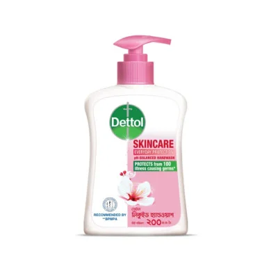 Dettol Handwash Skincare Ph Balanced Liquid Soap Pump Protects From 100 Illness Causing Germs-200ml