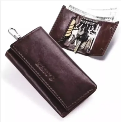 Men Leather Key Bag – Coffee