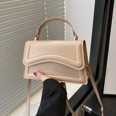 Fashion Solid Color PU Handbag