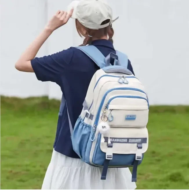 Academy Style Lightweight School Backpack – Blue