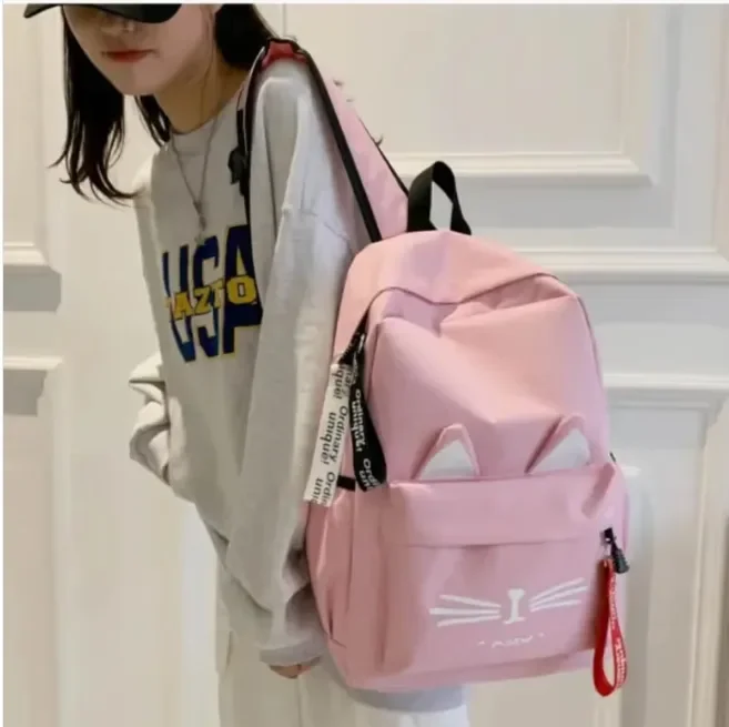 Girls Meaw Backpack School Bag