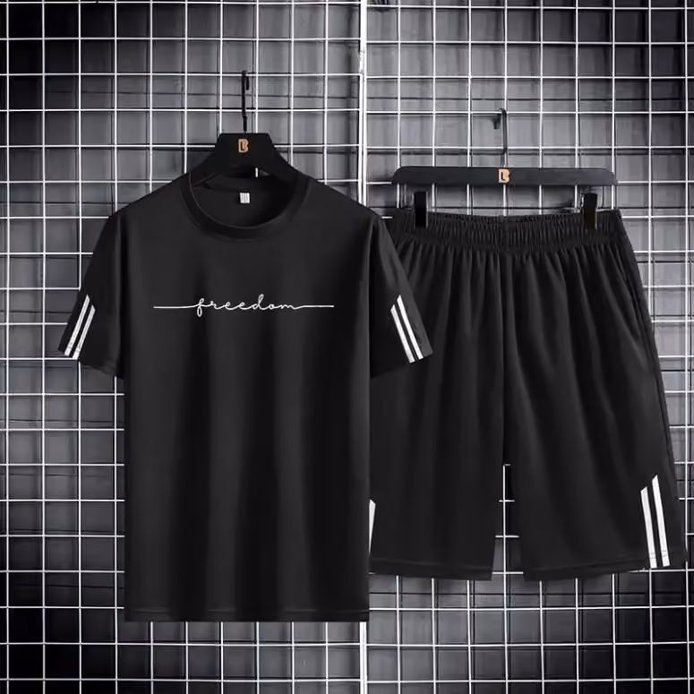 Printed Combo Mens T-Shirt & half Pant Combo Set