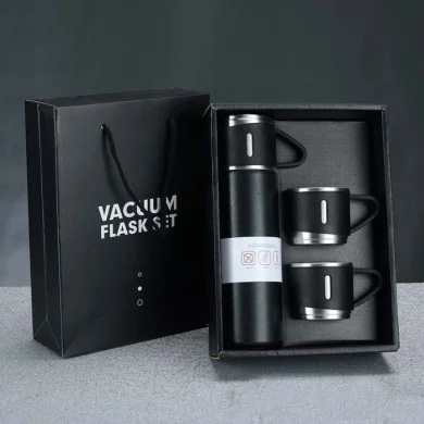 3-Piece Stainless Steel Vacuum Flask Set – 500ml