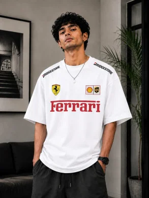 Premium Cotton Drop Shoulder Tshirt (White)