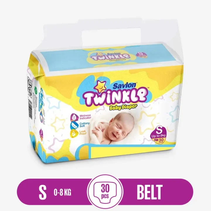 Savlon Twinkle Baby Belt Diaper Small-30 pcs
