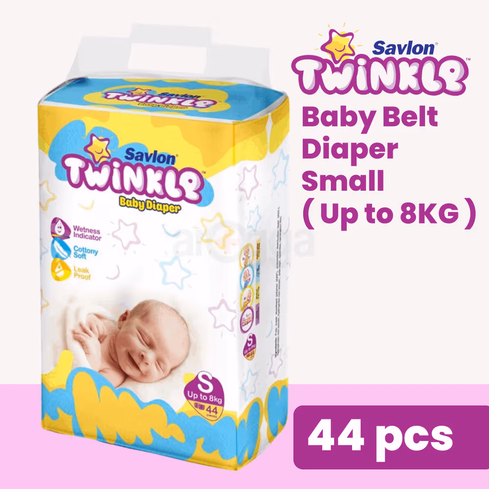 Savlon Twinkle Baby Belt Diaper S 44pcs (Upto 8kg)