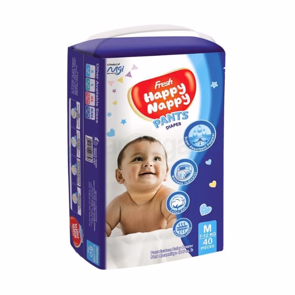 Fresh Happy Nappy Pant Diaper M (7-12kg) 40Pcs
