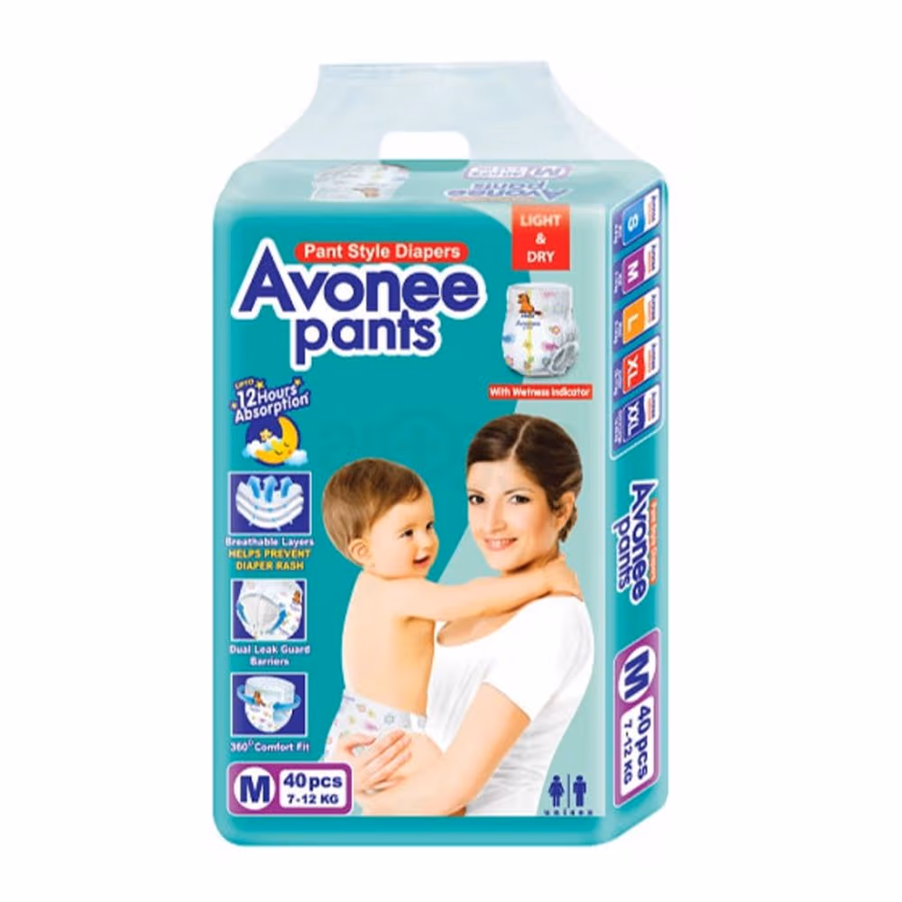 Avonee Pant Style Diaper M (7-12 kg) 40s Pack