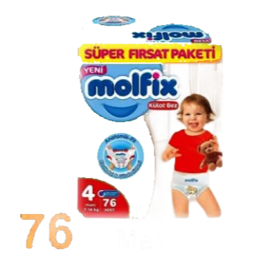 Molfix Pants System Baby Diaper (Maxi) (9-14 kg) (76pcs)