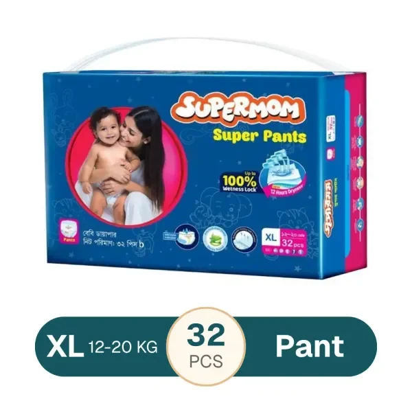 Supermom Baby Diaper Pant - Extra large 12-20 Kg 32pc