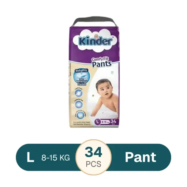 Kinder L size (8-15 kg) 34pcs