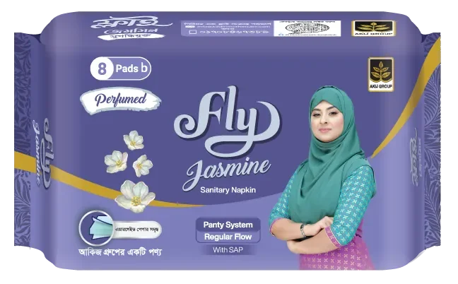 Fly Sanitary Napkin Jasmine - Panty System 8 Pads