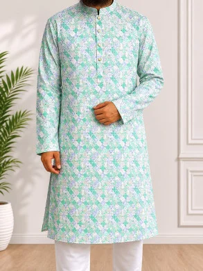 Premium Cotton Print Panjabi