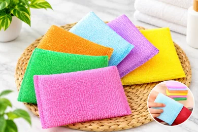 Premium China Dish Wash Scrubber Mix Color 4pcs Bundle thumbnail
