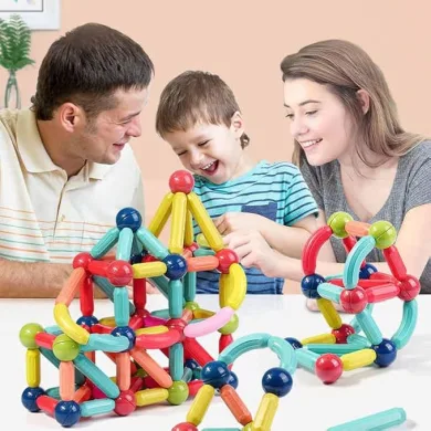 Big Size Magnetic Building Blocks Kid Toy Set Montessori Educational Magnetic Stick Building Bricks Construction Funny Toy Gift thumbnail
