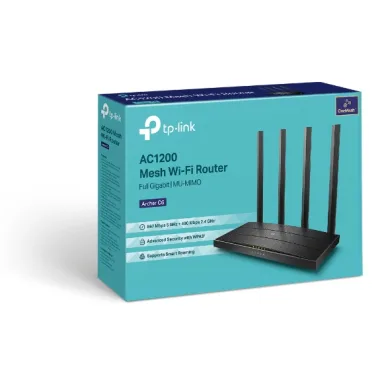 TP-Link Archer C6 AC1200 Dual-Band Gigabit Wi-Fi Router – MU-MIMO, Beamforming, Access Point Mode & OneMesh Support for Whole-Home Coverage thumbnail