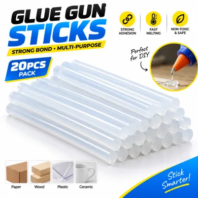 Glue Gun Sticks 20 Pcs Pack – All-Purpose Hot Melt Adhesive Sticks, Quick Drying &amp; Strong Bonding for Crafts, Wood, Plastics, School &amp; DIY Projects thumbnail