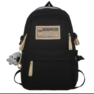 Aesthetic Large Capacity Backpack (Black) thumbnail