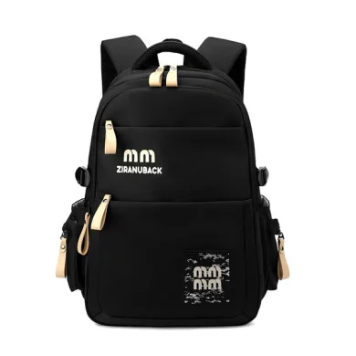 Simple Casual Backpacks (Black) thumbnail