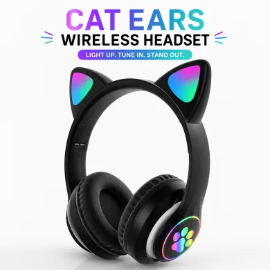 CAT STN-28 Wireless Cat Ear Headset – Bluetooth 5.0 Over-Ear Headphones with 40mm Speakers, 400mAh Battery, 7-Hour Playtime &amp; Cute Stylish Design thumbnail