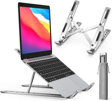 Aluminum Alloy Adjustable Portable Folding Notebook Stand Foldable Laptop Stand thumbnail