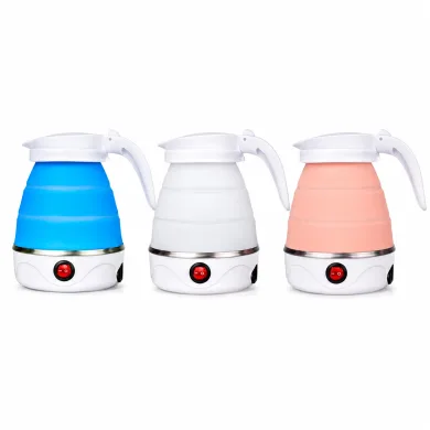 Travelling Folding Kettle 600ml – Portable Silicone Electric Water Boiler with Boil-Dry Protection &amp; Fast Boiling for Camping, Travel &amp; Hotels thumbnail