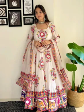 Puja Special Gown Three Piece thumbnail