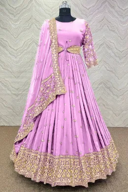 Georgette Embroidered Long Floor Length Anarkali Party Dress thumbnail