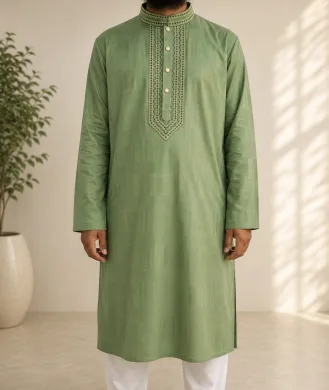 Premium Cotton Embroidery Panjabi thumbnail