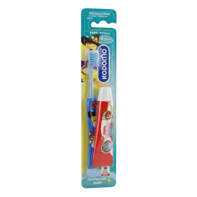 Kodomo Baby Toothbrush with Toothpaste 6+ years thumbnail