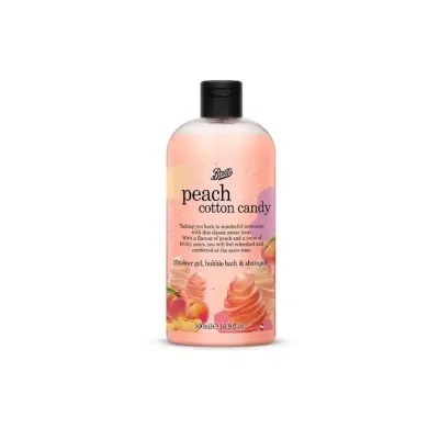Boots Peach Cotton Candy 3in1 Shower Gel, Bubble Bath & Shampoo 500ml thumbnail