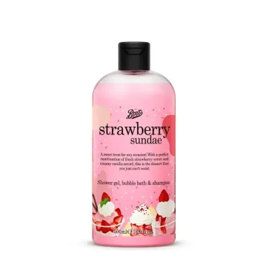 Boots Strawberry Sundae 3 in 1 Shower Gel 500ml thumbnail