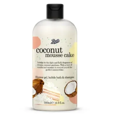 Boots Coconut Mousse Cake 3 in 1 Shower Gel 500ml thumbnail