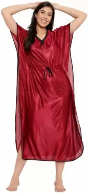 Women’s Satin Kaftan Nightdress thumbnail