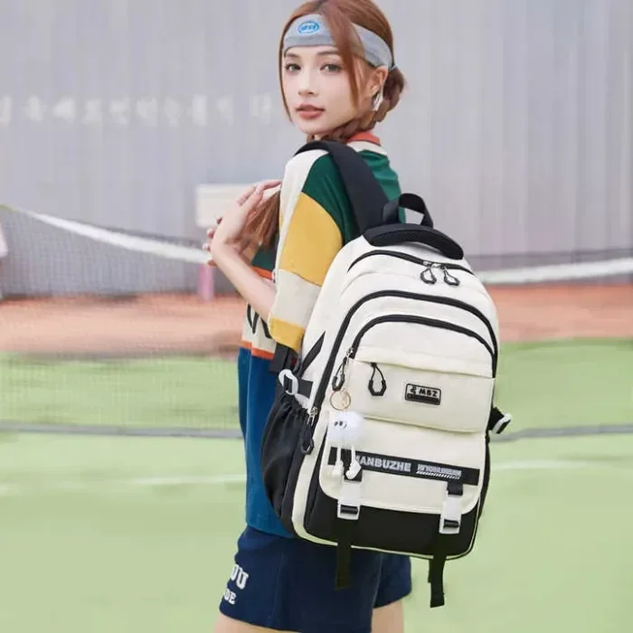 Lightweight College Student Backpack(Black) thumbnail