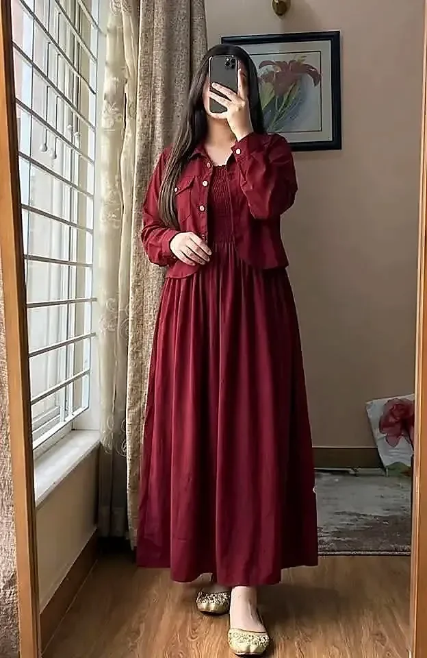 Georgette Two Piece Gown Set thumbnail