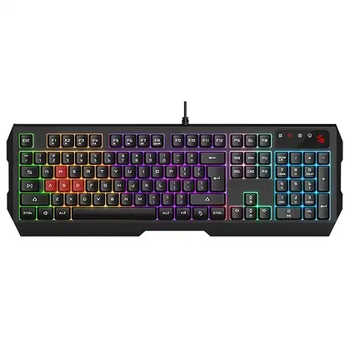 Bloody B135N Neon Gaming Keyboard – 1000Hz Report Rate, Neon Backlit, Double Water-Resistant, Screw-Enhanced Space-Bar &amp; USB Wired Connection thumbnail