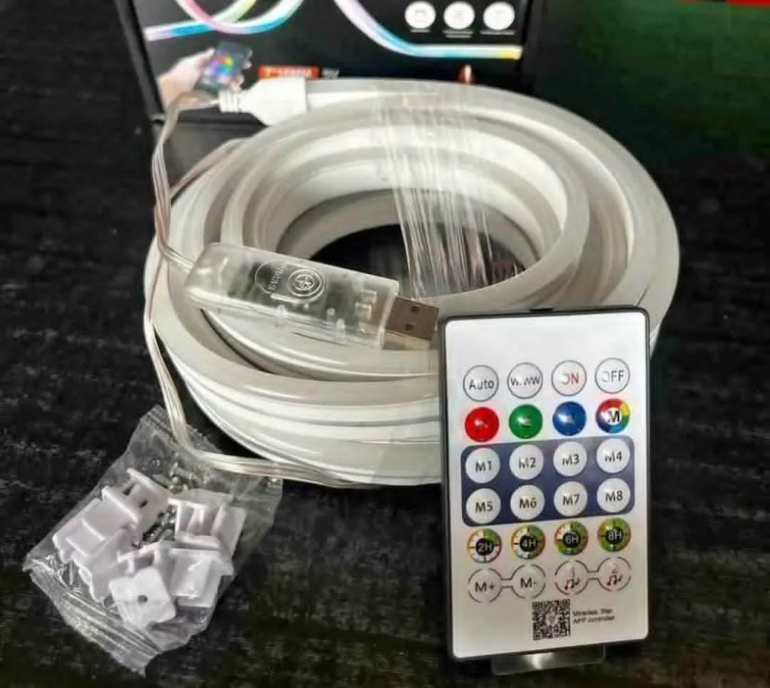LED Neon RGB Magic Flexible Strip Light – App & IR Remote Controlled Smart Neon Rope Light with Music Sync, Timer & Dynamic Color Changing Features thumbnail