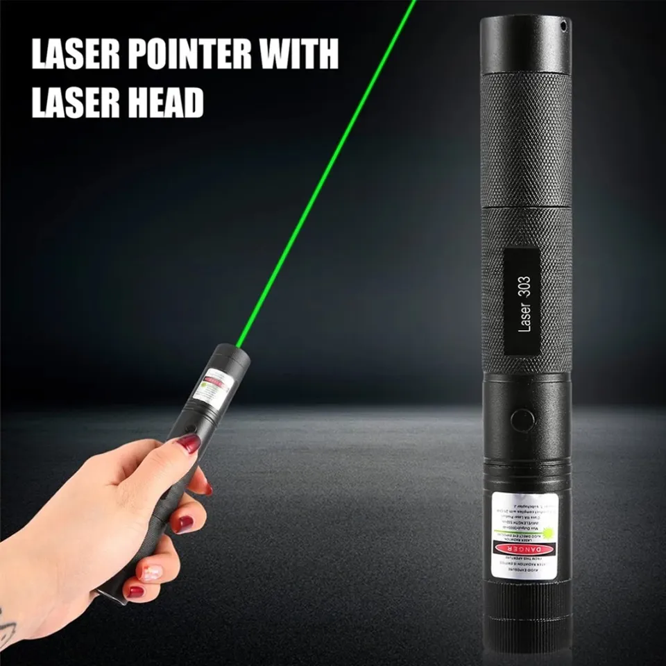 Rechargeable High-Power Green Laser Pointer Light – Long Range Beam with Multi-Pattern Star Cap, Durable Metal Body for Stargazing, Camping &amp; Signaling thumbnail