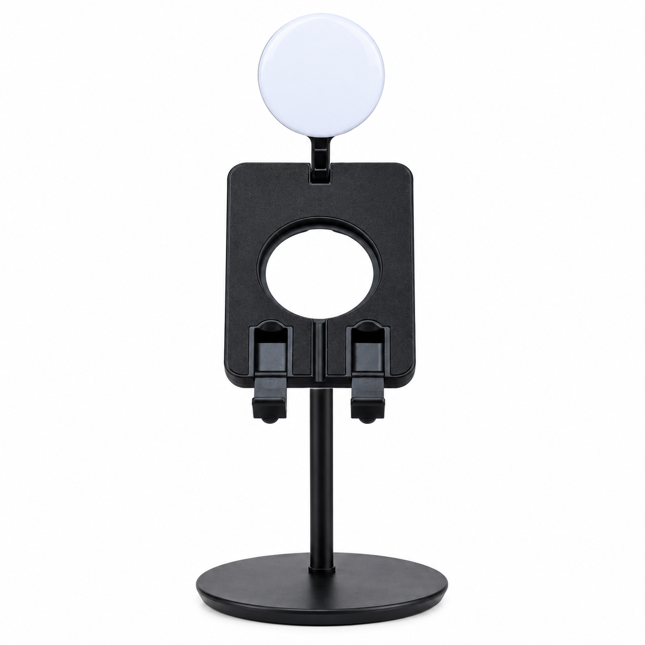 Video Call Light Stand – Adjustable Desktop Ring Light with Phone Holder for Live Streaming, Online Meetings, TikTok &amp; Video Recording thumbnail