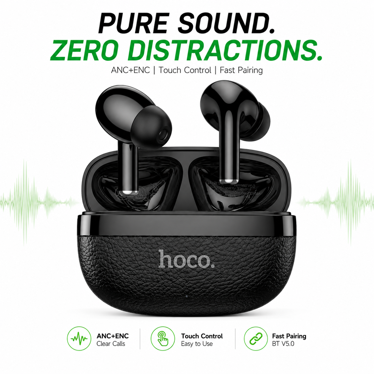 Hoco MMJ-24 Wireless Headset – Bluetooth 6.0 Hi-Fi Audio Neckband &amp;amp; Earphone with Touch Control, 10mm Driver &amp;amp; Long Battery Life thumbnail