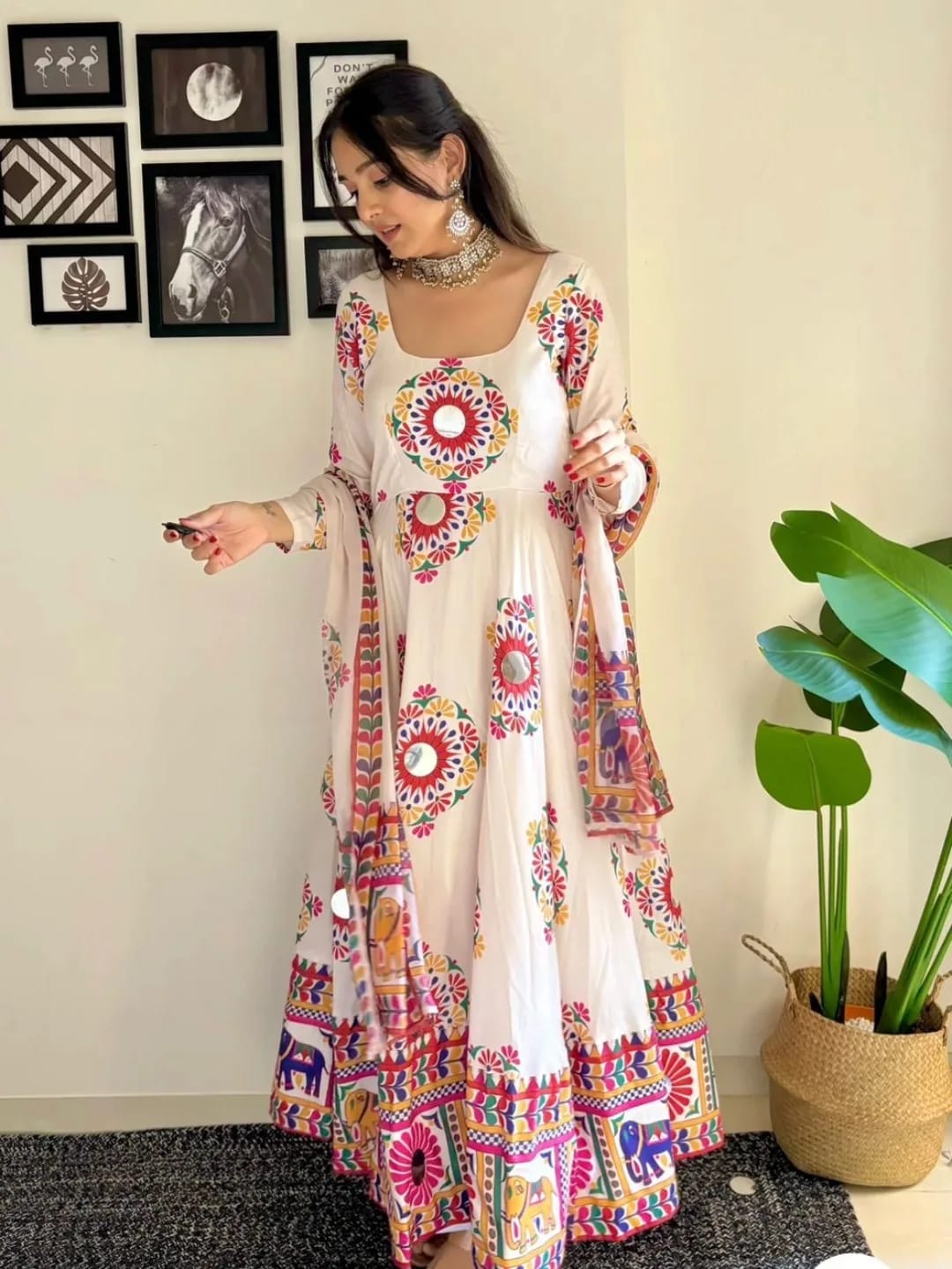 Puja Special Gown Three Piece thumbnail