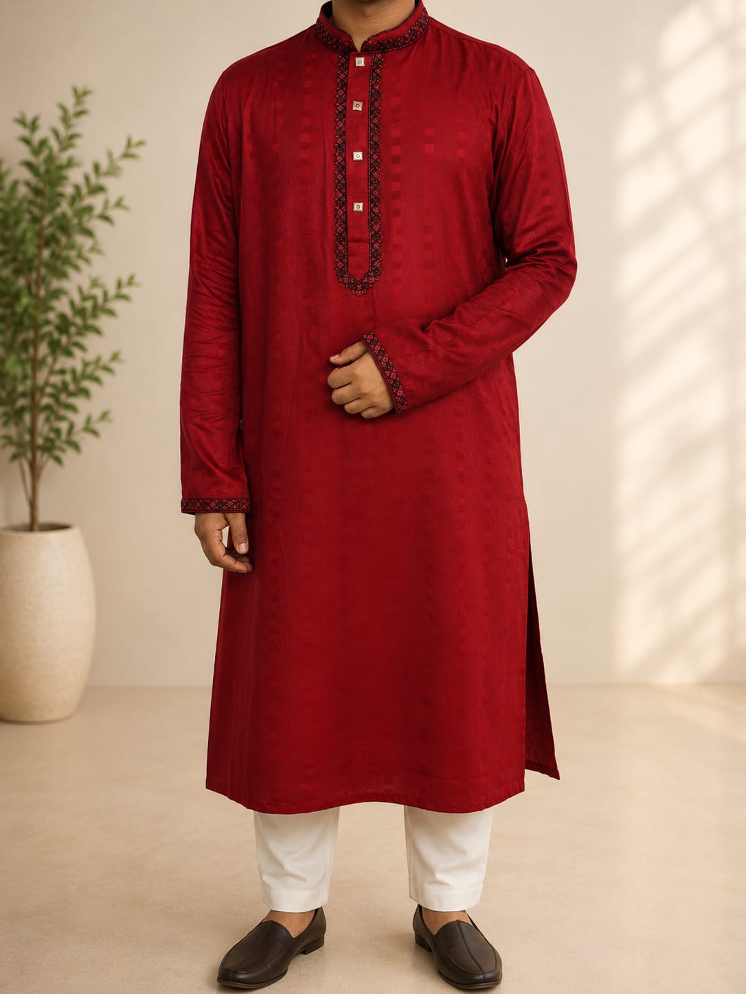 Premium Cotton Embroidery Panjabi thumbnail