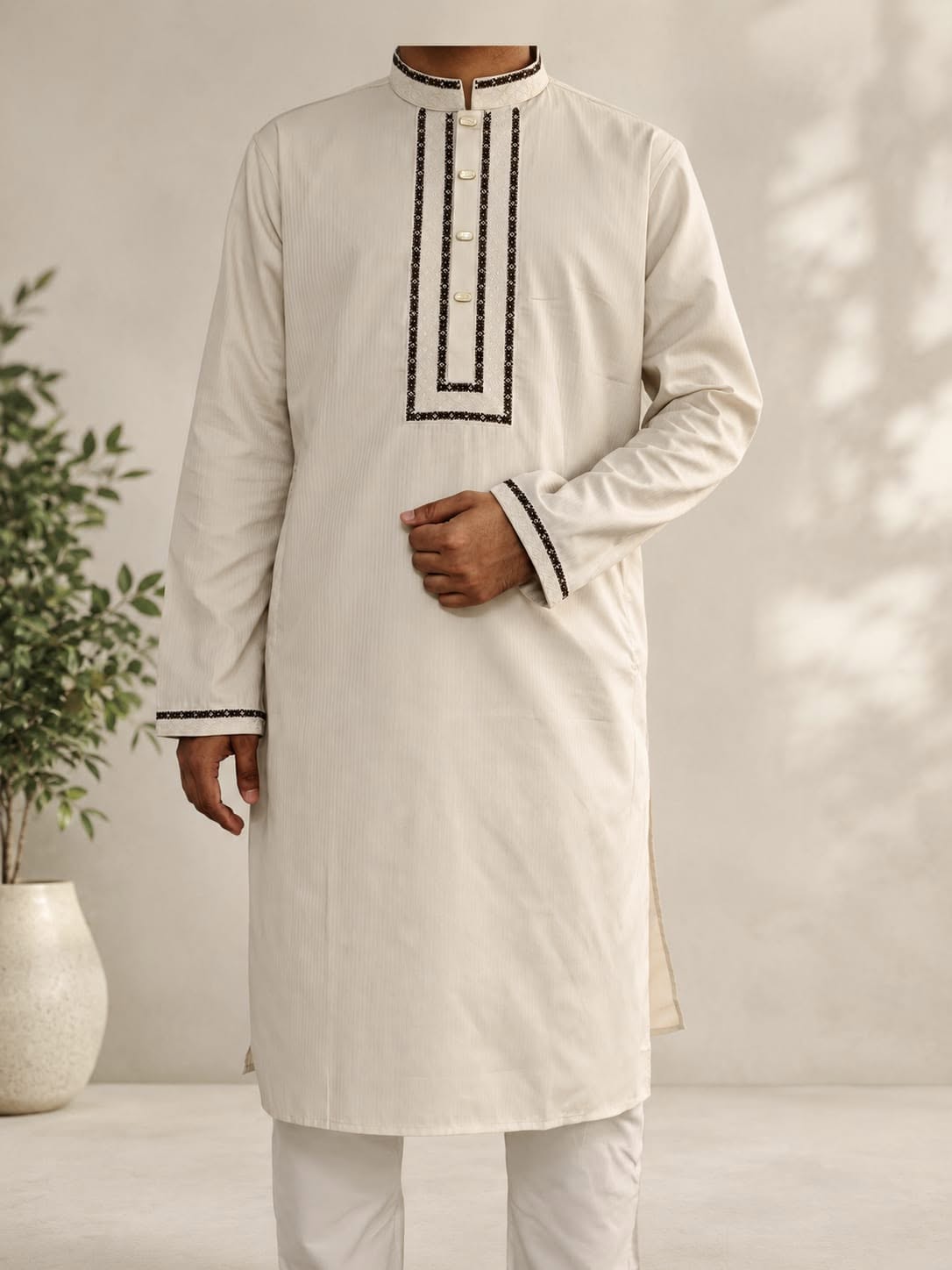 Premium Cotton Embroidery Panjabi thumbnail