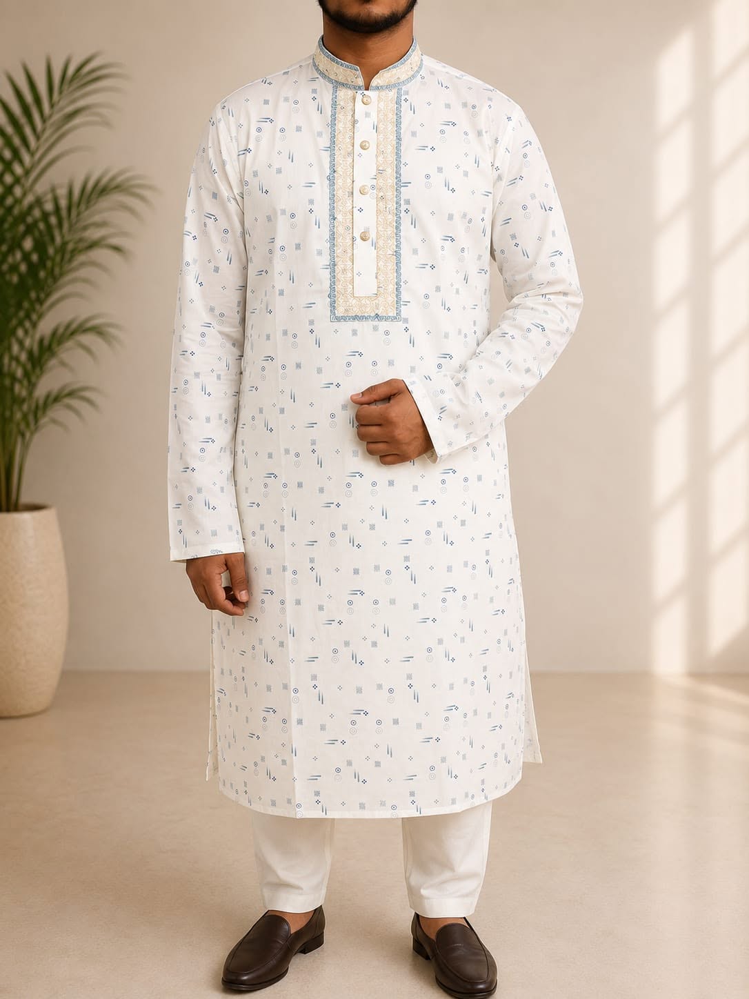 Premium Cotton Embroidery Panjabi thumbnail