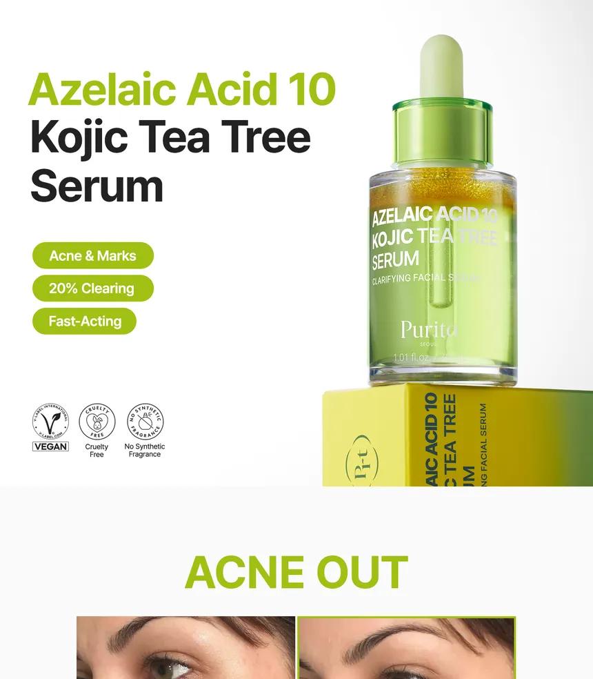Purito Azelaic Acid 10% + Kojic + Tea Tree Serum 30ml thumbnail